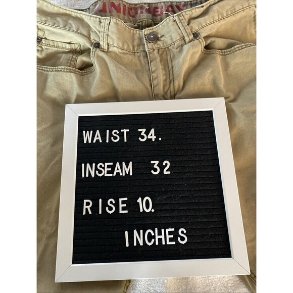 Union Bay Mens Sz 32X32 Tan Straight Leg Jeans 100% Cotton - Picture 12 of 12